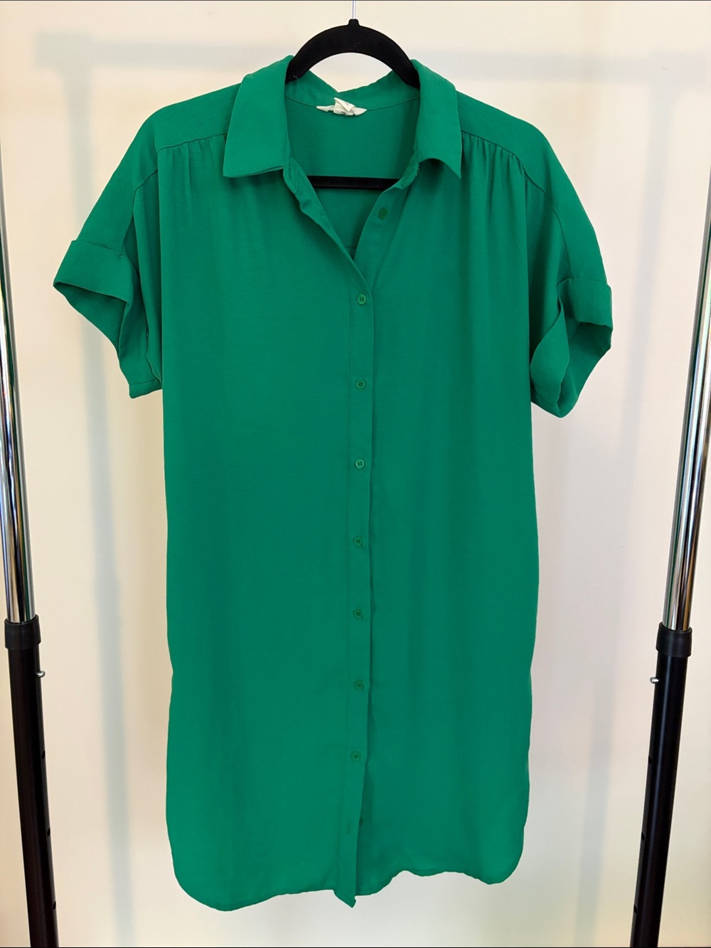 Caslon Kelly Green Short Sleeve Shirt Dress 💚